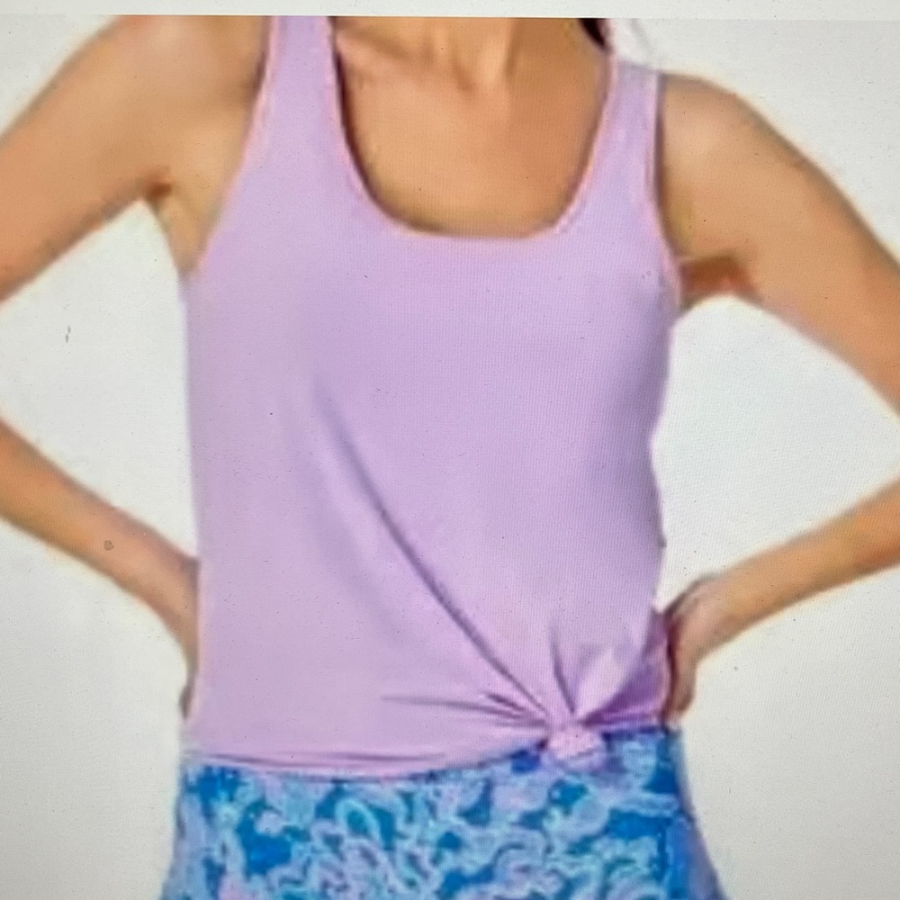 Lilly Pulitzer Luxletic Lavender Scoop Neck Bra Tank Top
Size Large